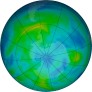 Antarctic ozone map for 2024-04-22